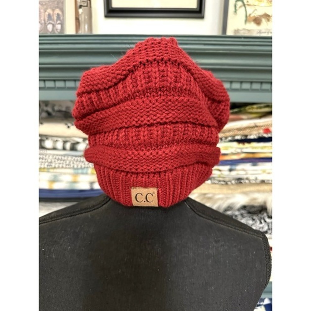 CC Brand Beanie Slouchy Winter Warm‎ Oversized Chunky Baggy Stretchy Skully Hat